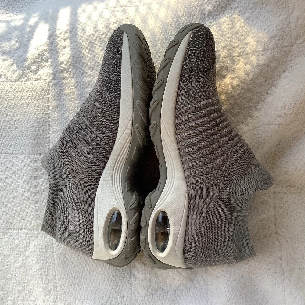 EUC‎ STQ mesh wedge sneakers gray fashion